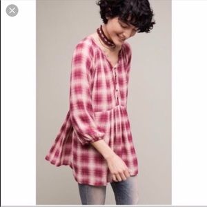 Cavaliers plaid tunic by Mauve (Anthropologie)